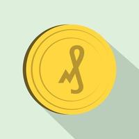 icono de pfennig, estilo plano vector