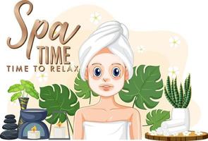 Luxury spa poster template design vector