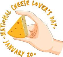 icono del día nacional de los amantes del queso vector