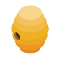 Beehive isometric 3d icon vector