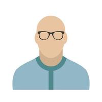 Bald man avatar icon vector