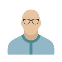 icono de avatar de hombre calvo vector