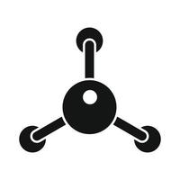 Molecule black simple icon vector