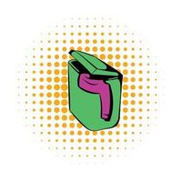 Pile of dirty clothes icon, comics style vector