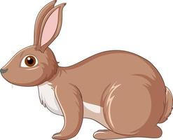 Cute brown rabbit cartoon character vector