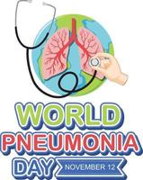 World Pneumonia Day Logo Design vector