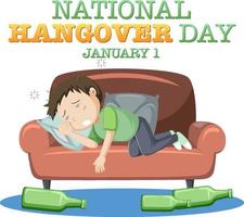 National Hangover Day Banner Design vector