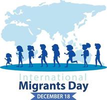 International Migrants Day Banner Design vector