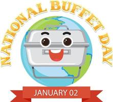 icono del día nacional del buffet vector