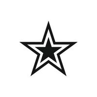 Star icon, simple style vector