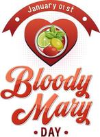 feliz icono del día nacional de bloody mary vector