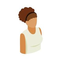 Woman icon, isometric 3d style vector