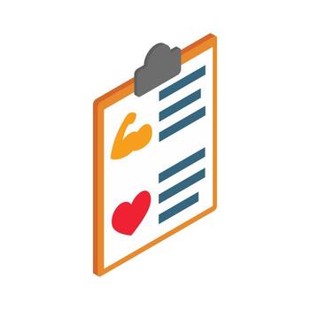 Schedule of sporting loads icon vector