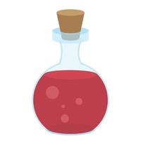 Flask with magic liquid cartoon vector