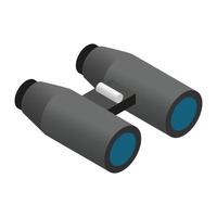 Binoculars isometric 3d icon vector