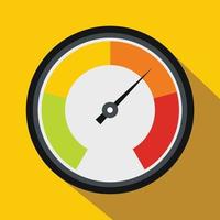 Speedometer icon in flat style vector