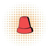 Thimble icon, comics style vector