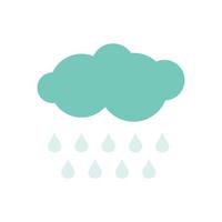 Cloud with drops ecology icon vector