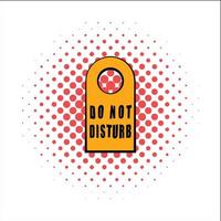 Label do not disturb comics icon vector