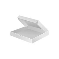 Empty white small box realistic vector