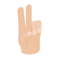 Hand with two fingers isometric 3d icon vector