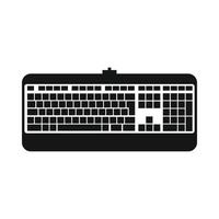 Computer keyboard icon, simple style vector