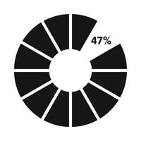 Circle loading icon, simple style vector