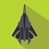 icono de avión de combate en estilo plano vector