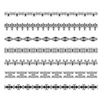 vintage border elements set isolated on white background vector