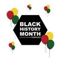 Black History month design template vector