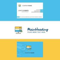 Beautiful Board Logo and business card vertical Design Vector