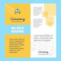 Taxi Company Brochure Title Page Design Company profile annual report presentations leaflet Vector Background