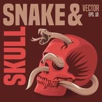 Snake Skull Illustration vector