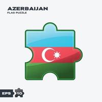 rompecabezas de la bandera de azerbaiyán vector