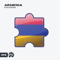 rompecabezas de la bandera de armenia vector