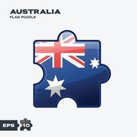 rompecabezas de la bandera de australia vector