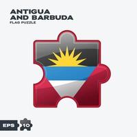 rompecabezas de la bandera de antigua y barbuda vector