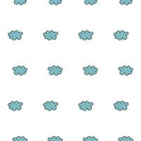 Clouds pattern. Cute hand drawn clouds for fabrics, wrapping paper, textiles, baby wallpapers, backgrounds. vector