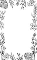 floral border frame vector design