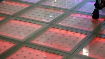 Led floor, color changing video