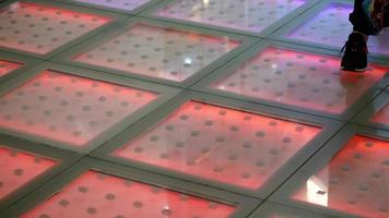 Led floor, color changing video