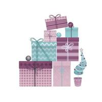 New year gifts vector
