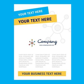 Network Title Page Design for Company profile annual report presentations leaflet Brochure Vector Background