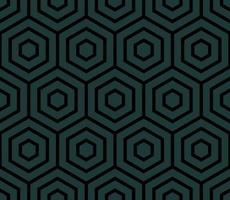 BLACK SEAMLESS VECTOR BACKGROUND WITH EMERALD HEXAGONS