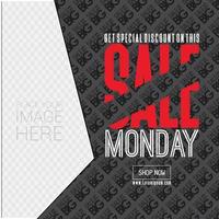 Black Friday sale card design vector