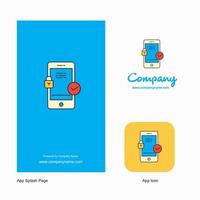 Smartphone Company Logo App Icon and Splash Page Design Creative Business App Design Elements vector