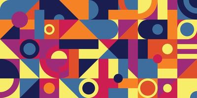 abstract mosaic decoration geometric shape colorful blue orange purple red and yellow wallpaper background vector illustration EPS10