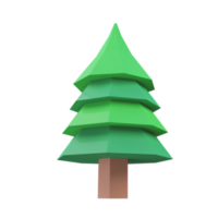 3D green pine trees for Christmas decorations png