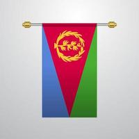 bandera colgante de eritrea vector