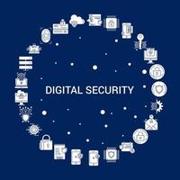 Creative Digital Security icon Background vector